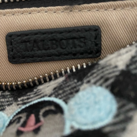 Talbots Black and Tan Plaid Wristlet with Penguin Applique - Picture 5 of 5